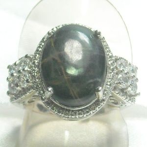 NWT Natural Pietersite & Topaz Ring